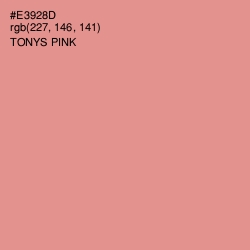 #E3928D - Tonys Pink Color Image